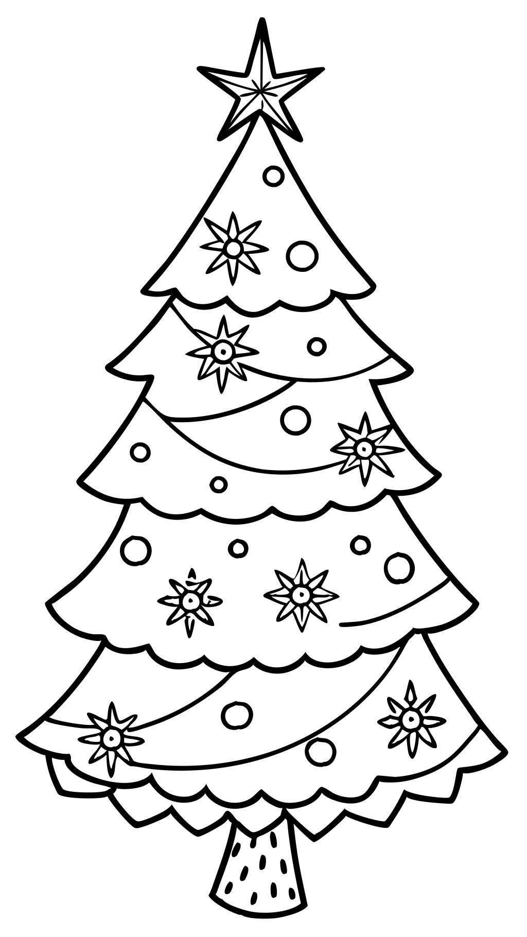 coloriages d’arbre de Noël gratuit